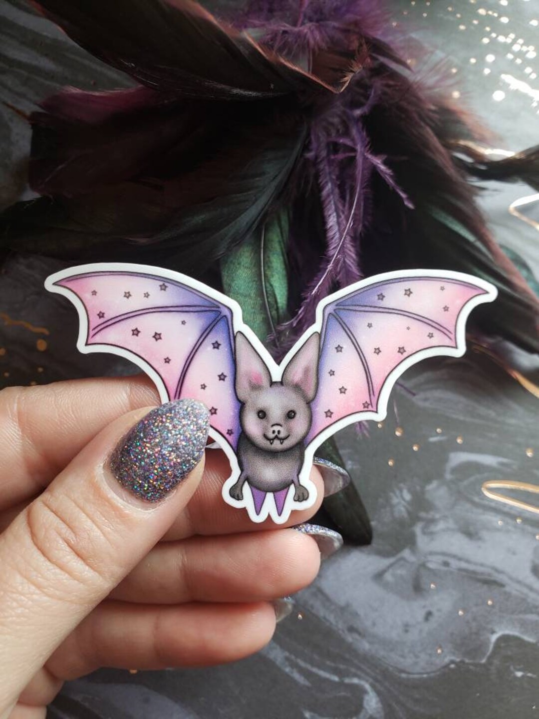 Cute Bat Sticker Spooky Aesthetic Waterproof Animal Sticker Spooky ...