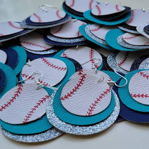 Seattle Mariners Baseball Earrings