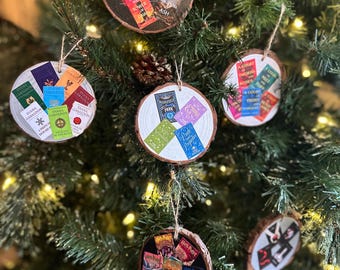 Book Series Wood Slice Ornament