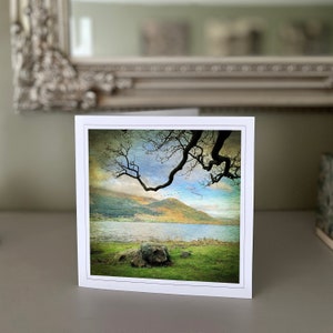 Tarjeta de arte del Distrito de los Lagos - Tarjeta de paisaje de bellas artes - Tarjeta de felicitación en blanco - Tarjeta de paisaje - Tarjeta de naturaleza - Bellas artes - Tarjetas hechas a mano