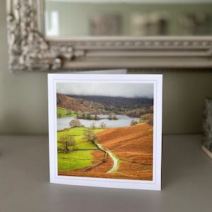 Rydal Water - Rydal - Lake District - carte de voeux vierge - carte paysage - carte nature - beaux-arts - cartes faites main