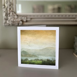 Seenplatte - Lake Distrikt - Kunst Landschaft - Grußkarte Landschaft - Natur Karte - Handgemachte Karten