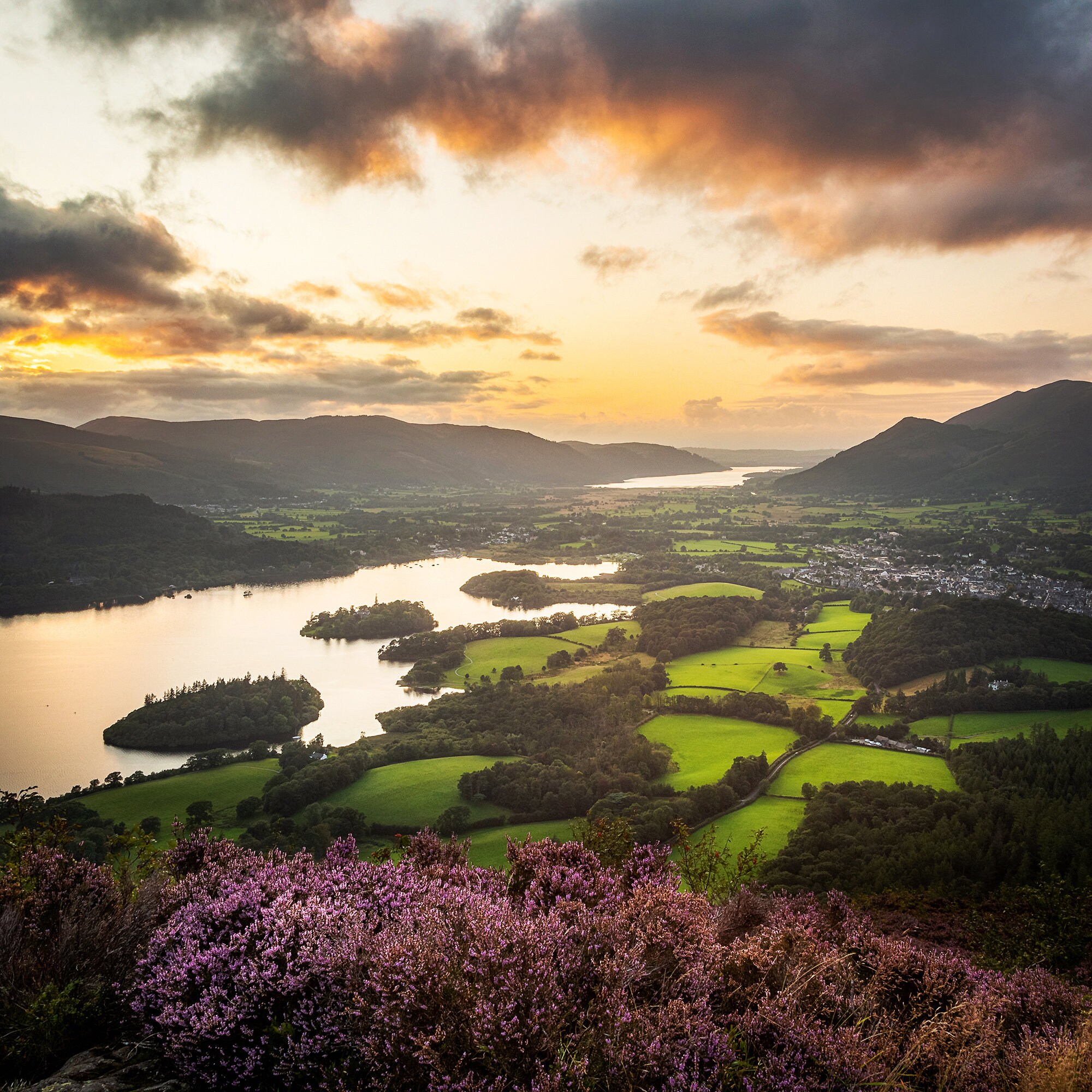 Carte De Vœux Vierge, Gris (insertion) – Derwentwater Cumbria