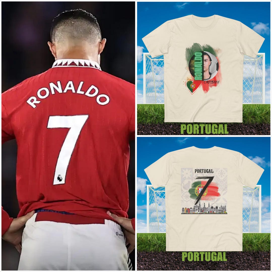 Cristiano Ronaldo Portugal Soccer Shirt Futbol Staple Tee Graphic Front N Back Tshirt MLS