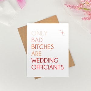 Wedding Officiant Proposal Card / gifts under 10 / officiant gift for her / for him / funny unique gift