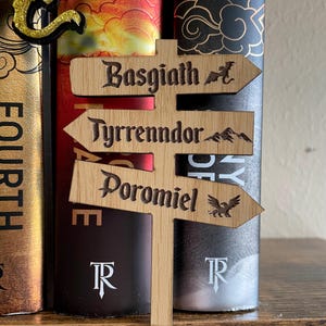 Dragon Sign Decor Accessory /Bookish merch/Gift for book lover/Book Nook decoration / Bookshelf Sign /Interchangeable Book Shelf Decor