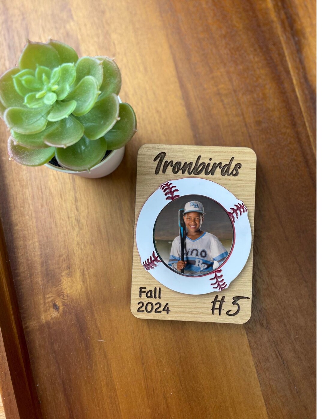 Baseball Fridge Photo Magnet / Customizable Grandparent Gift ...