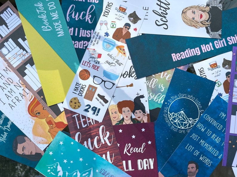¿Qué acabo de leer? Marcapáginas / regalo divertido para amantes de los libros / atrevido / para amantes de los libros / marcapáginas para mujeres / regalo / marcapáginas de cartulina de alta calidad imagen 4