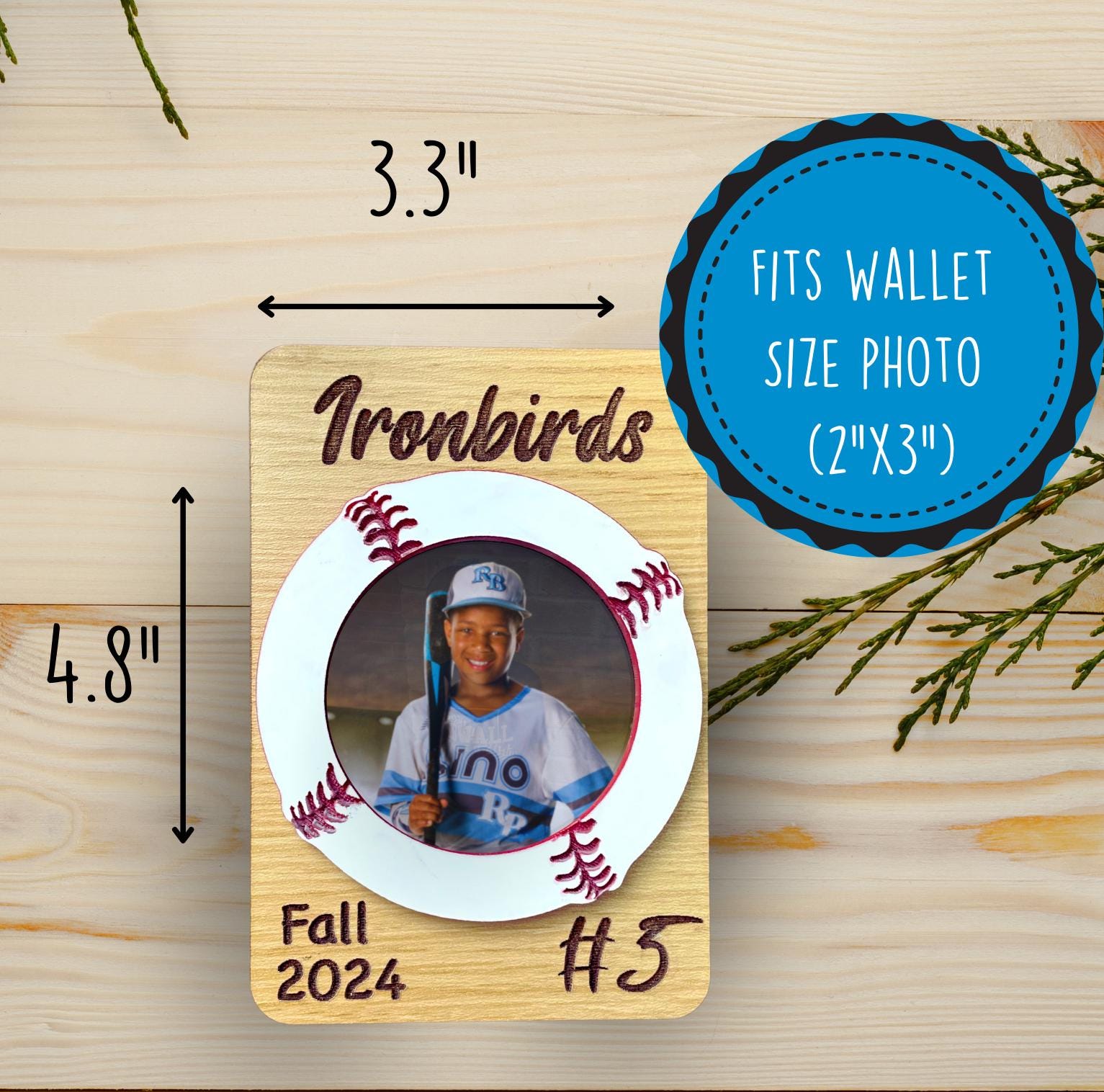 Baseball Fridge Photo Magnet / Customizable Grandparent Gift ...