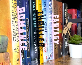 Library Genre Signs | Book Genre Wall Decor | Personal Library Sign Set | Reading Nook Decor | Book Lover Gift | Bookshelf Decor