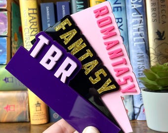 Library Genre Signs | Book Genre Wall Decor | Personal Library Sign Set | Reading Nook Decor | Book Lover Gift | Bookshelf Decor
