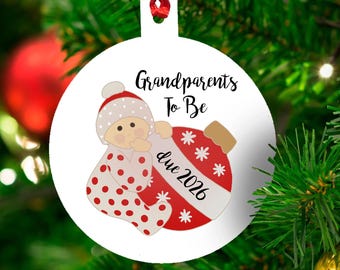 Adorno para futuros abuelos, regalo para anunciar un bebé