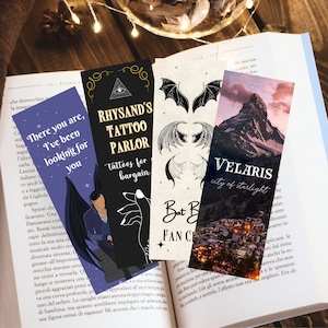 ACOTAR Bookmarks / Rhysand bookish gift / book lover / gift for reader