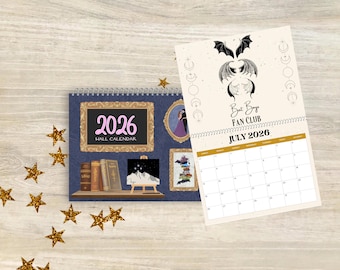 Acotar 2026-wandkalender / 12-maandenkalender voor boeken / Acotar Merch / cadeau voor lezer / boekaccessoires / cadeau boekenliefhebber