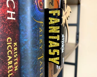 Library Genre Signs | Book Genre Wall Decor | Personal Library Sign Set | Reading Nook Decor | Book Lover Gift | Bookshelf Decor