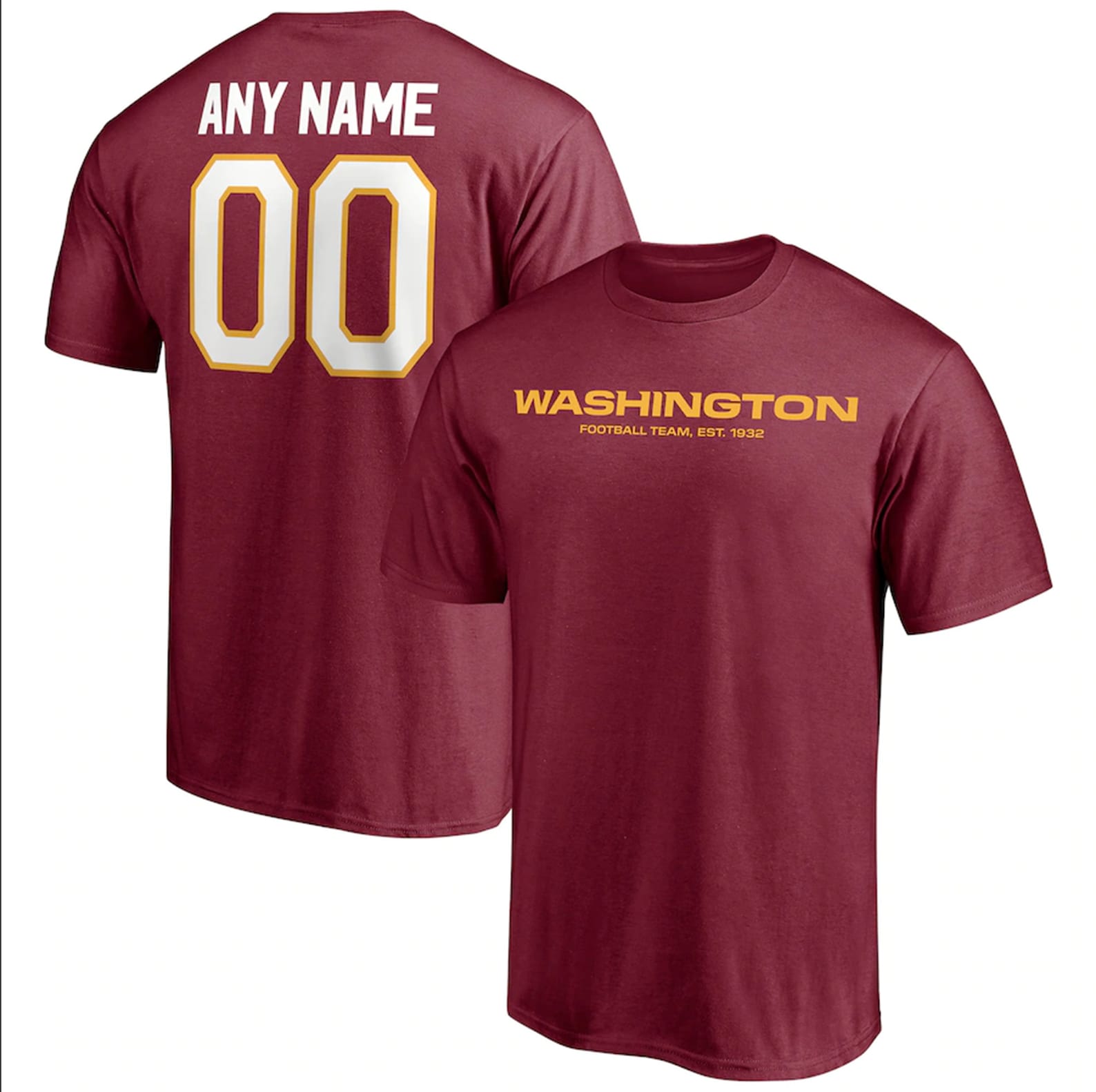 Washington Football Team NFL Personalized Shirt Washington Etsy