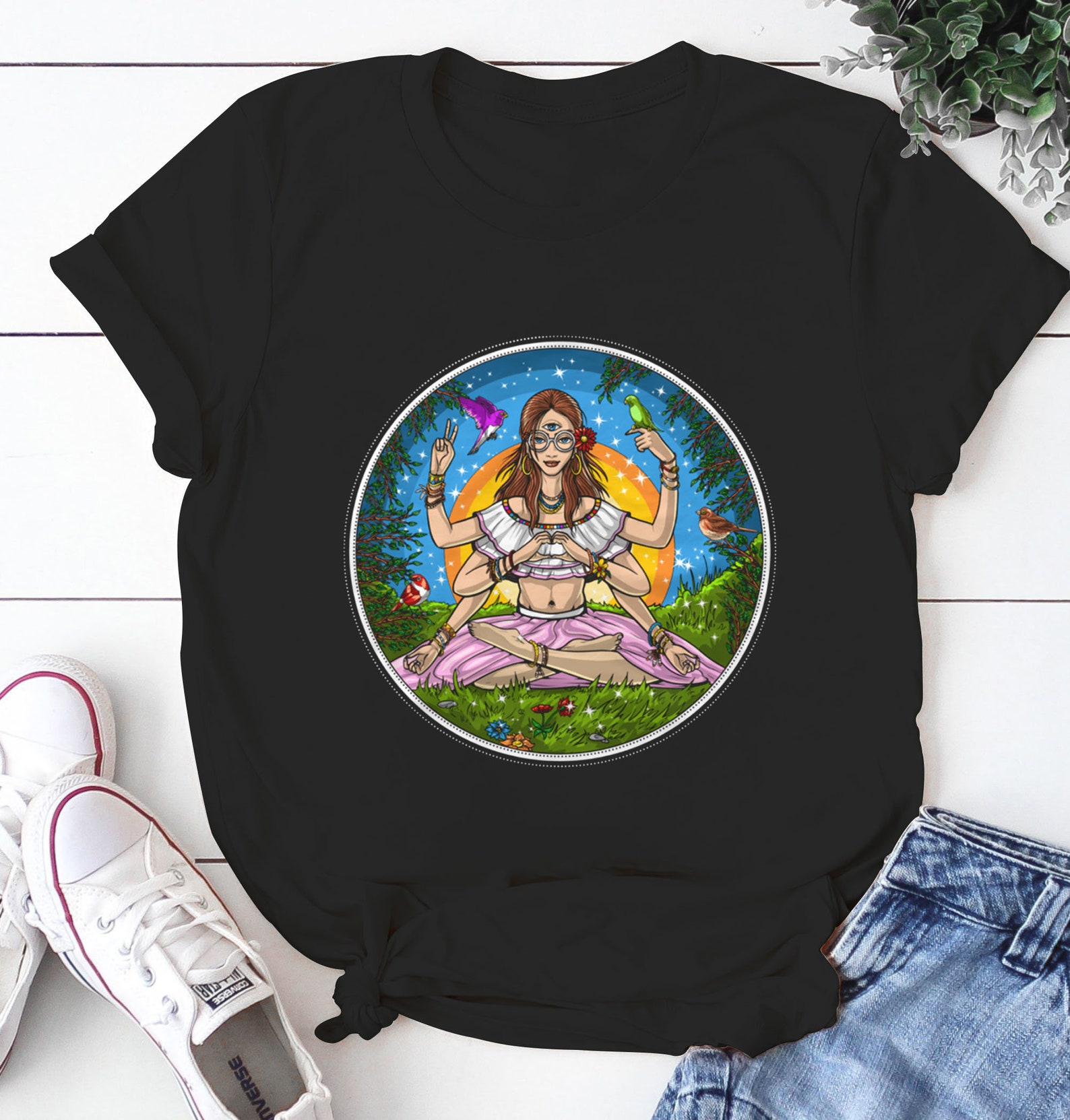 Hippie Yoga Girl Gift Shirt Hippie Clothes Hippie Shirt Etsy