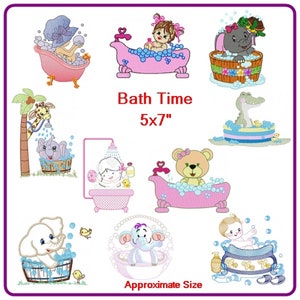 Bath Time embroidery designs machine embroidery pattern - instant download.