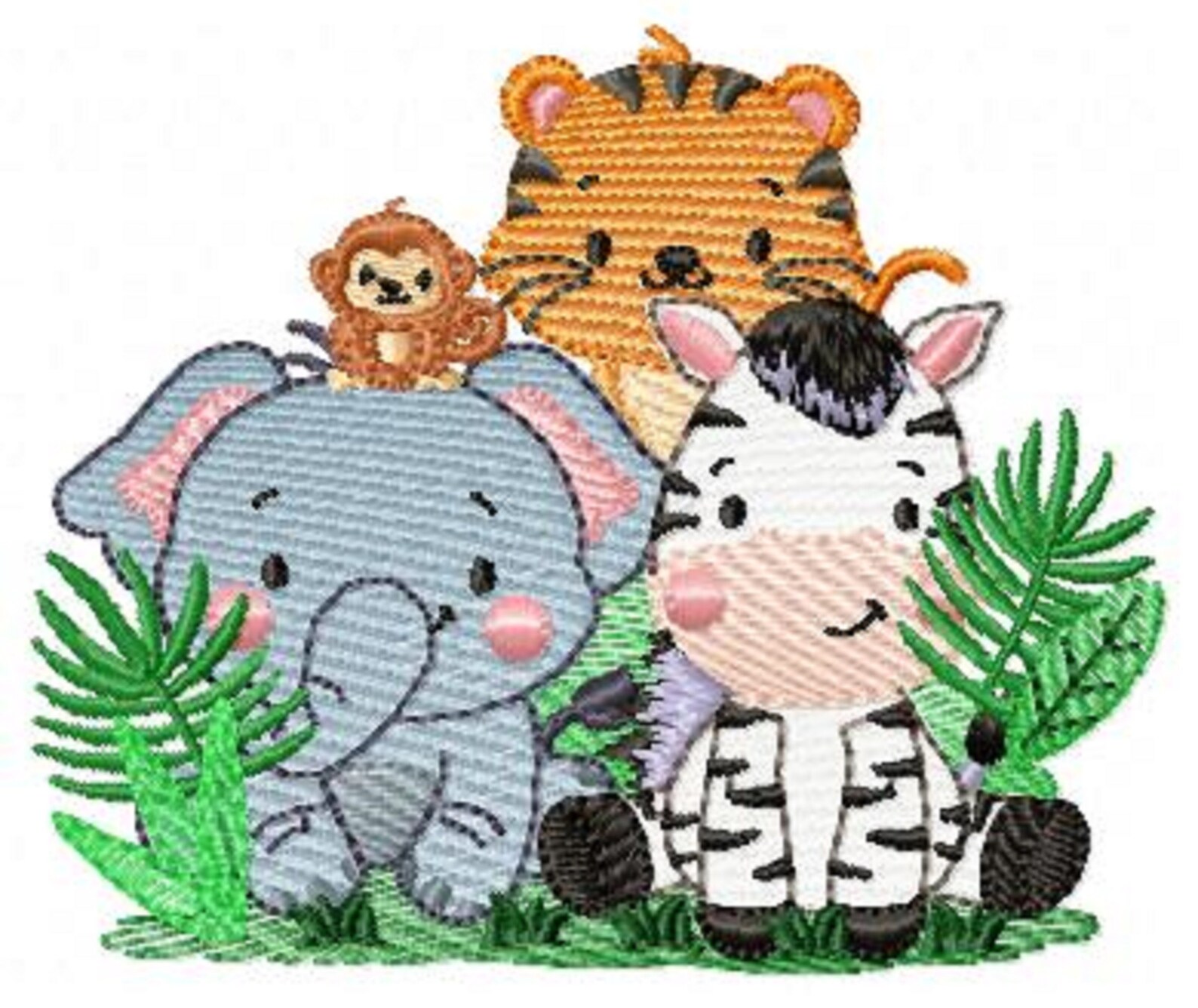 Safari Animals Embroidery Designs Machine Embroidery Pattern Etsy