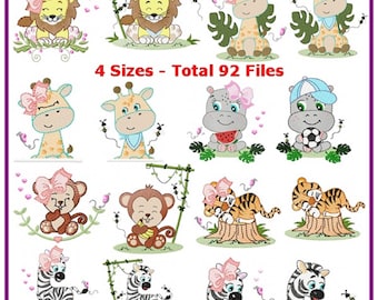 Safari embroidery designs machine embroidery pattern - instant download.