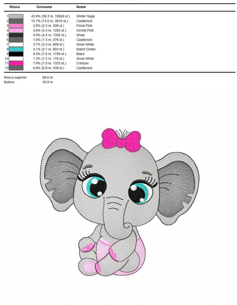 Cute Elephants embroidery designs machine embroidery pattern Etsy