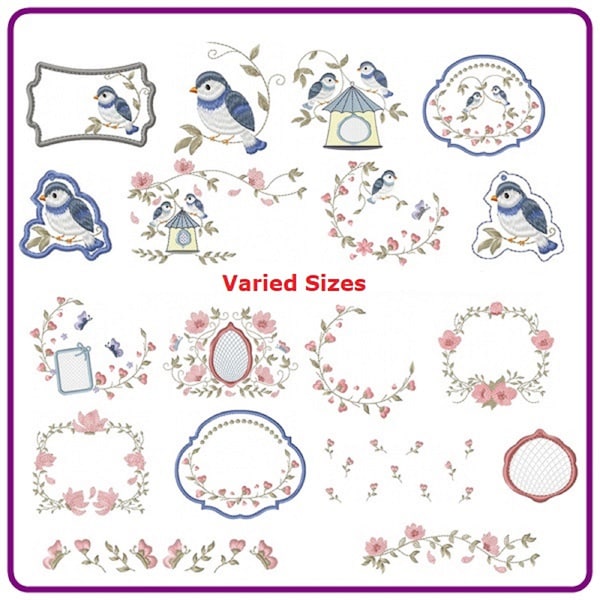 Bird embroidery designs machine embroidery pattern - instant download.