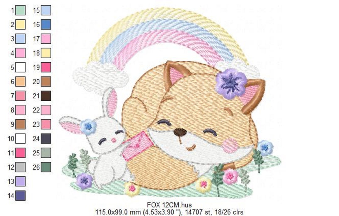 Fox Embroidery Designs Machine Embroidery Pattern - Instant Download ...