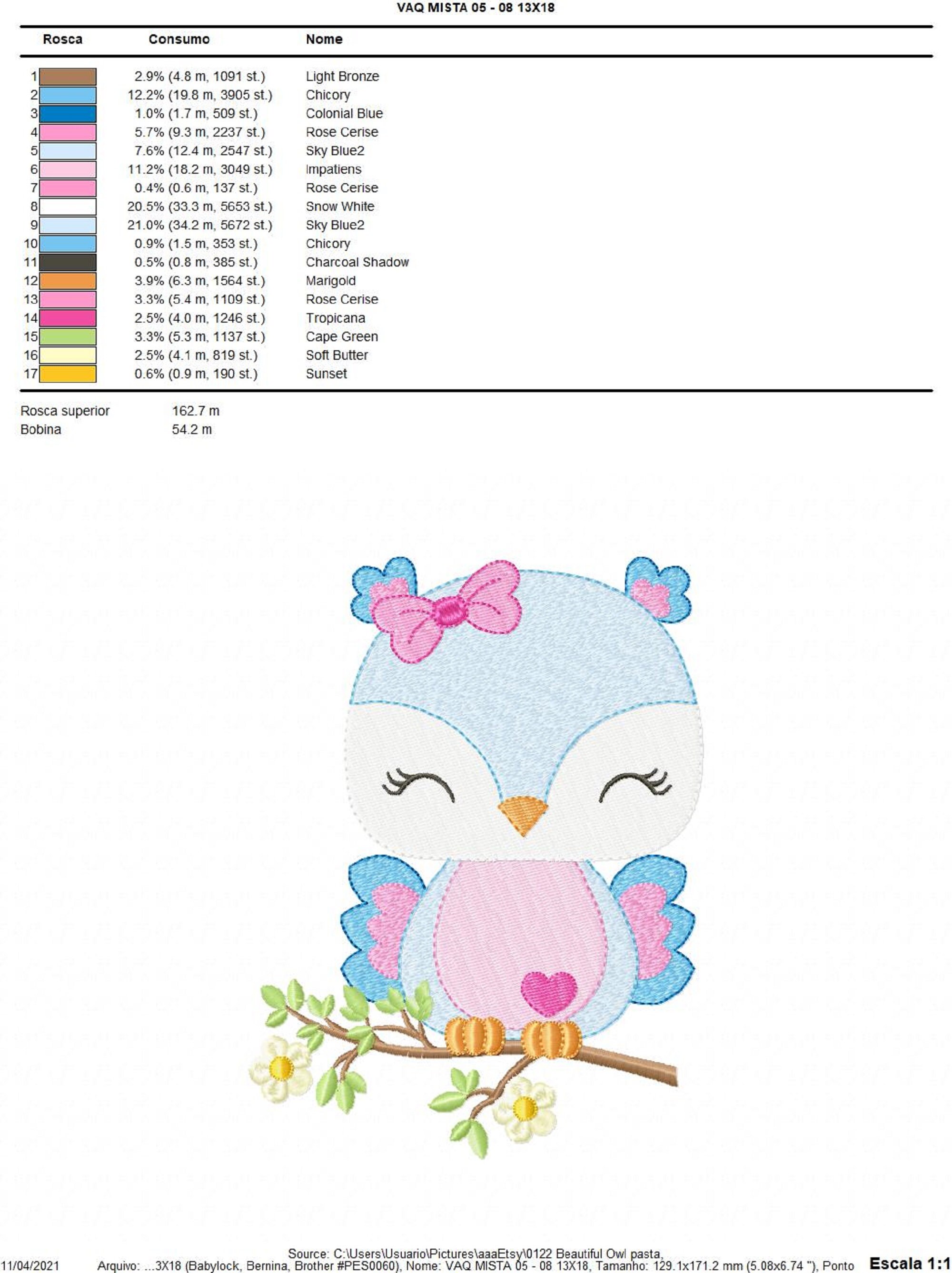 Beautiful Owl Embroidery Designs Machine Embroidery Pattern - Instant ...
