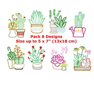 Cactus embroidery designs machine embroidery pattern - instant download.