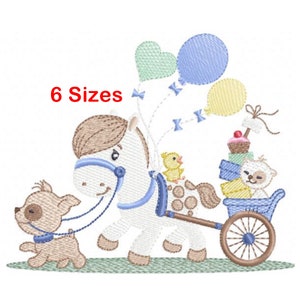 Horse and Cart embroidery designs machine embroidery pattern - instant download.