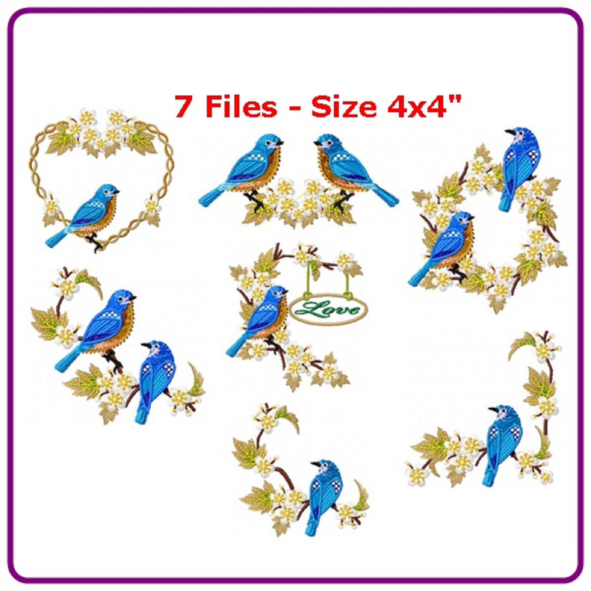 Bluebird Embroidery - Etsy