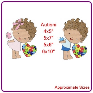 L&#39;autismo progetta il modello di ricamo a macchina - download istantaneo.