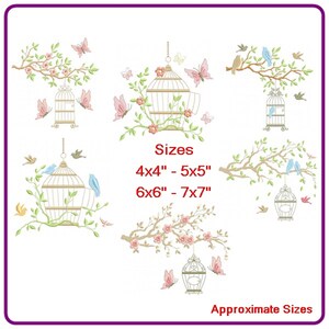 Cages embroidery designs machine embroidery pattern - instant download.