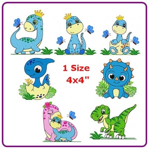 Dinosaurs  designs machine embroidery pattern - instant download.