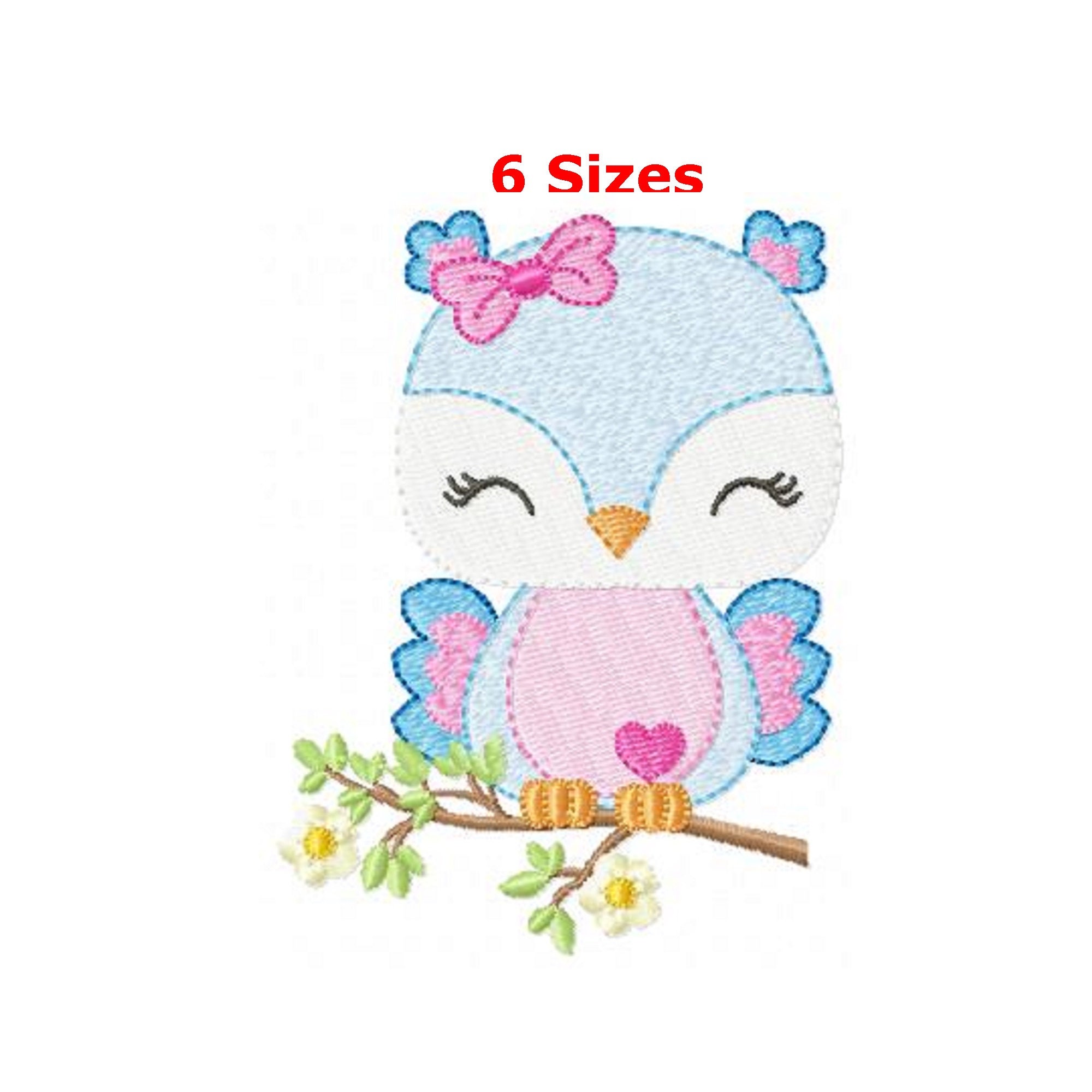 Beautiful owl embroidery designs machine embroidery pattern Etsy