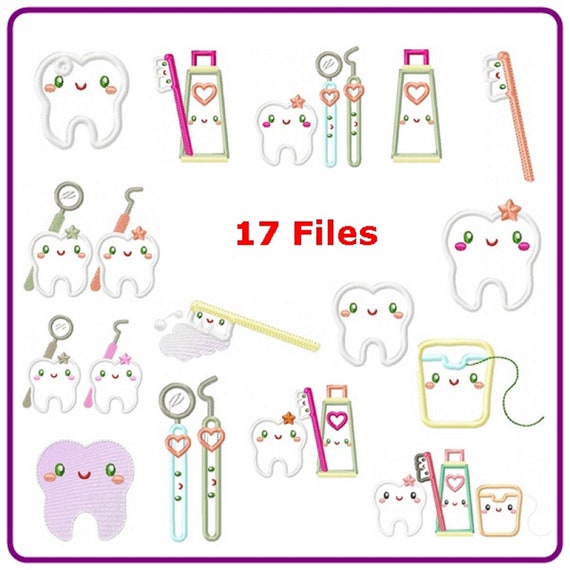 Teeth Embroidery Designs Machine Embroidery Pattern Instant Etsy