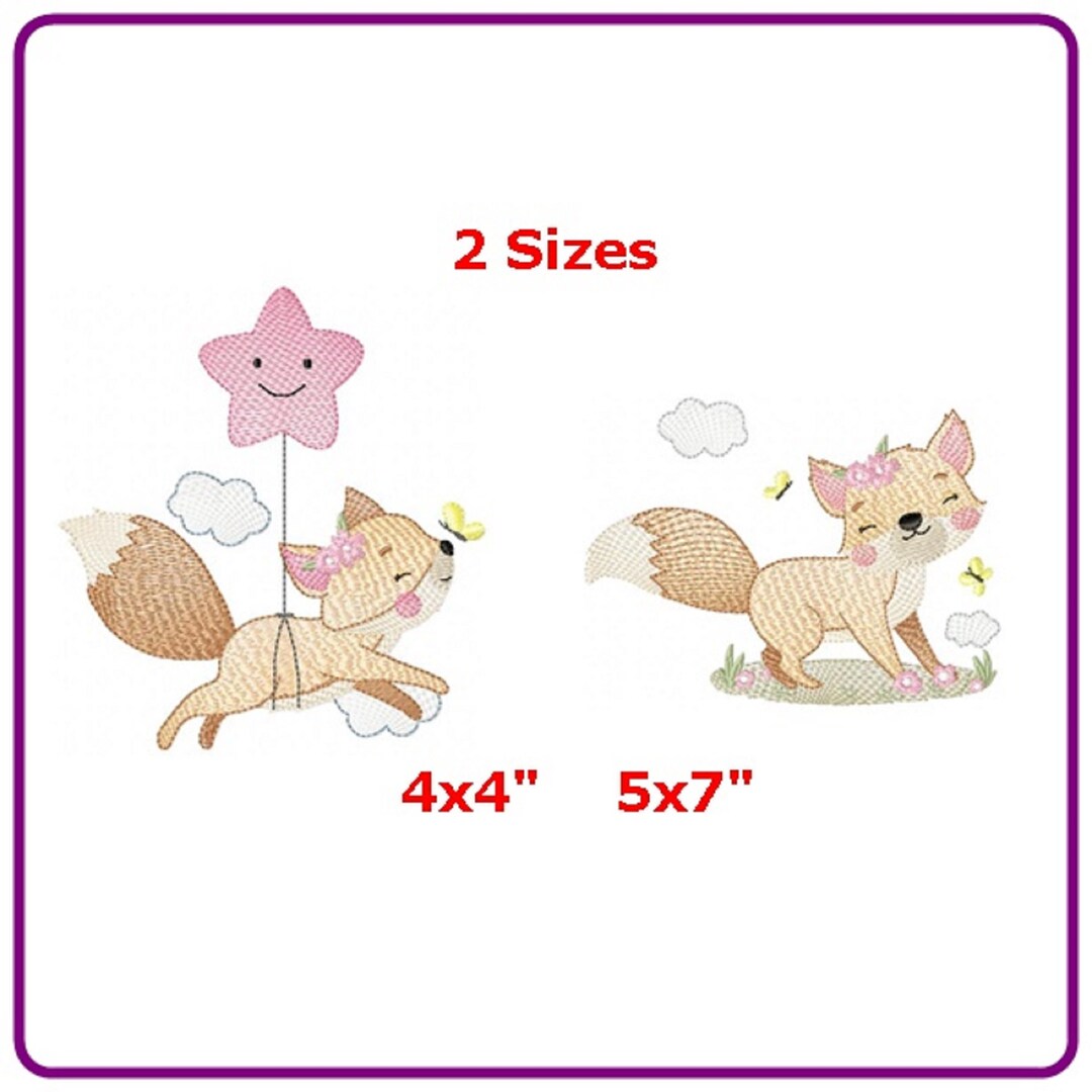 Fox Animals Embroidery Designs Machine Embroidery Pattern - Instant ...