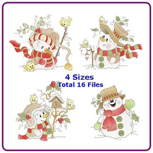 Snowman Christmas embroidery designs machine embroidery pattern - instant download.