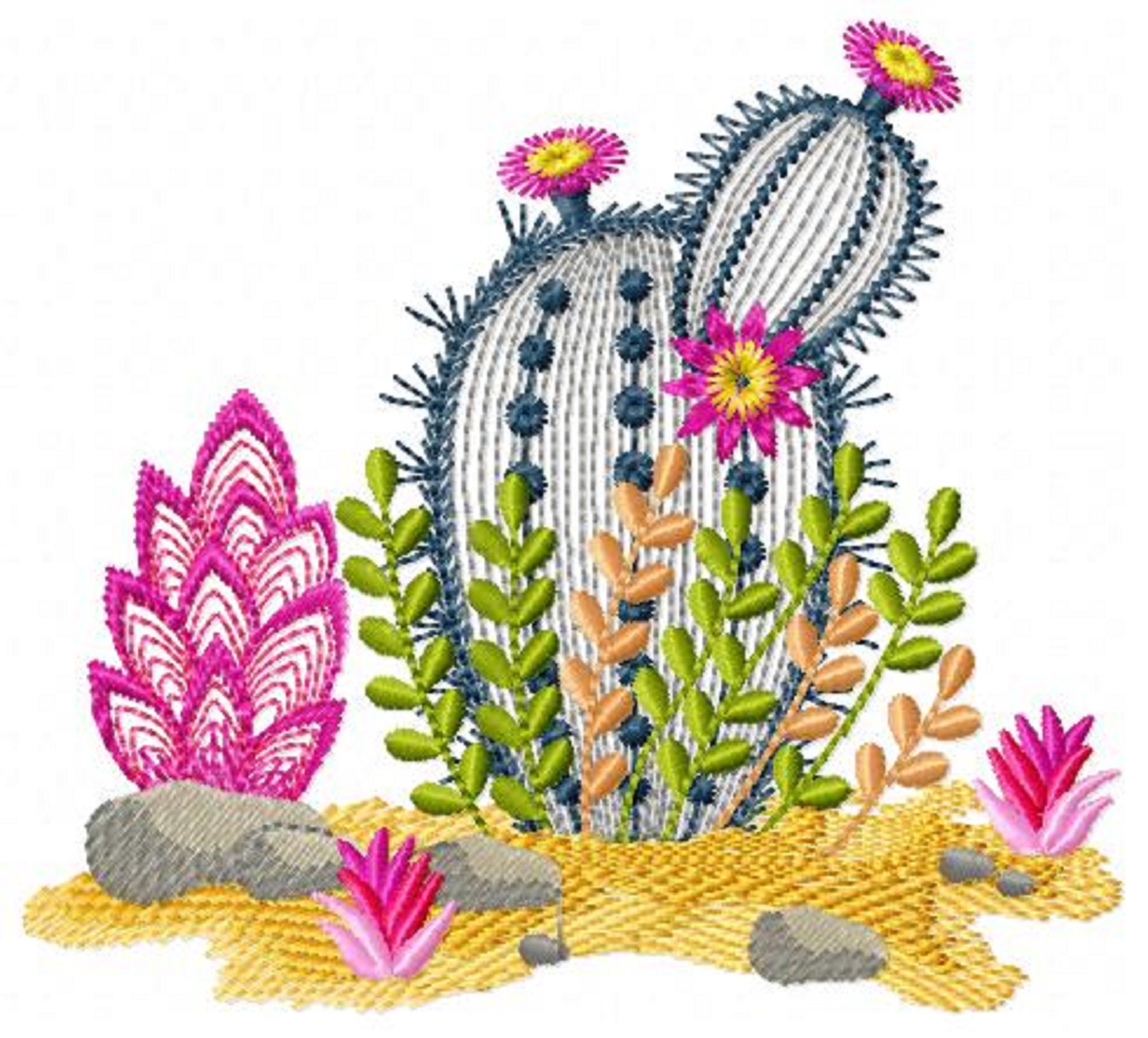 Cactus Embroidery Designs Cactus Embroidery Designs