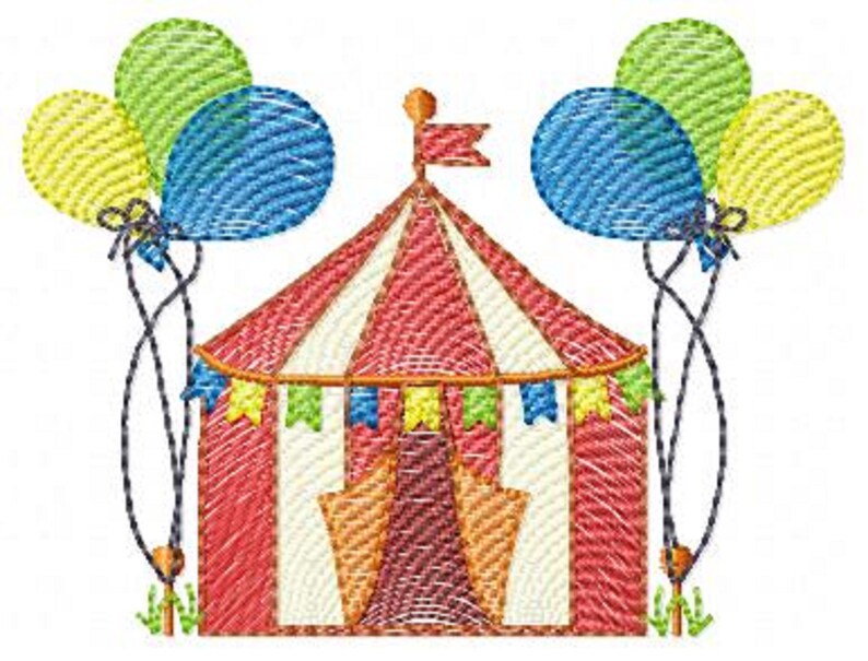 Circus Embroidery Designs Machine Embroidery Pattern Instant | Etsy