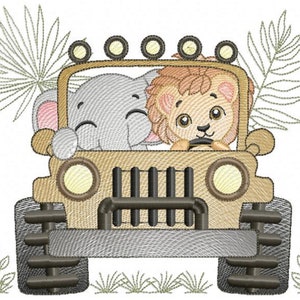 Safari animali ricamo disegni macchina ricamo modello - download istantaneo.