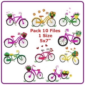 Bicycle Bike embroidery designs machine embroidery pattern - instant download.