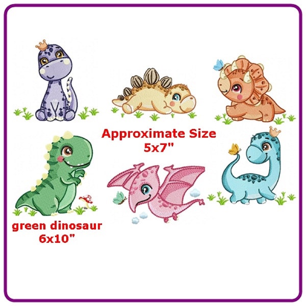 Dinosaurs animals embroidery designs machine embroidery pattern - instant download.