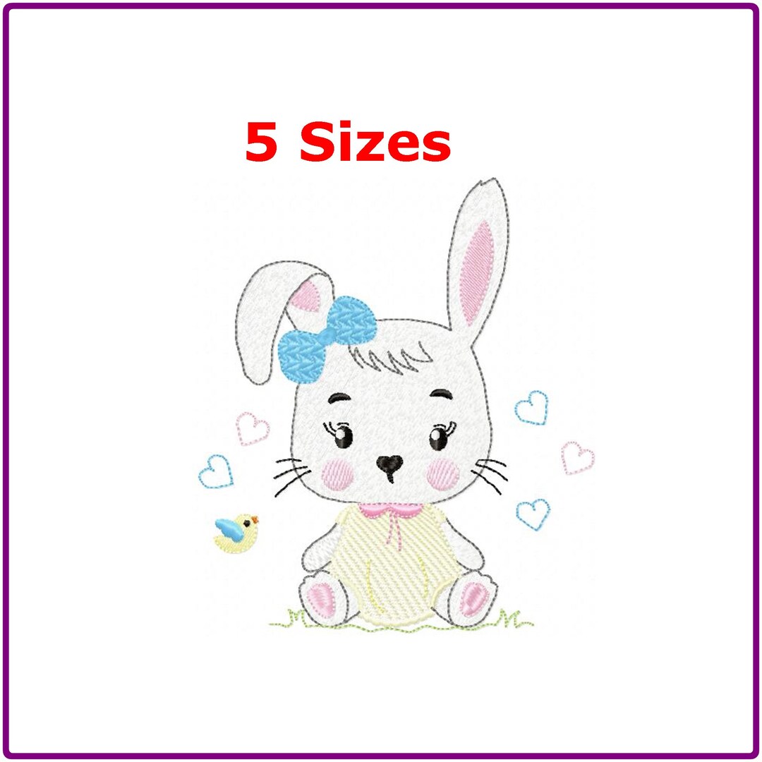 Bunny Embroidery Designs Machine Embroidery Pattern - Instant Download ...