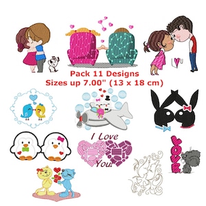 Valentine&#39;s Day embroidery designs machine embroidery pattern - instant download.