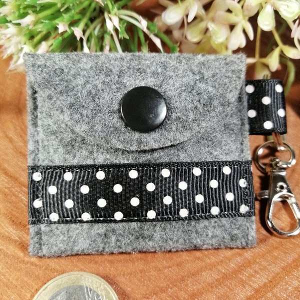 Schlüsselanhänger Taschenanhänger Mini Portemonnaie Einkaufswagenchip Täschchen UNIKATE verschiedene Modelle