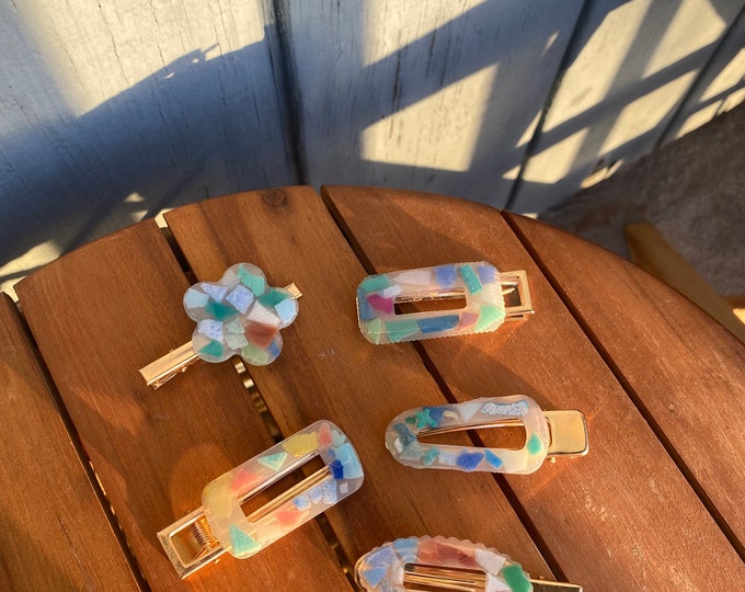 Recycled Ocean Plastic Eco Friendly Hair Clips Set of 2 microplastic Etsy