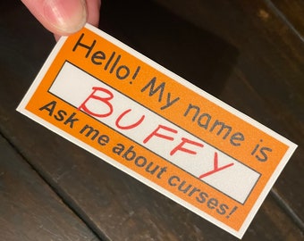 Buffy Name Tag Magic Box Vinyl Sticker