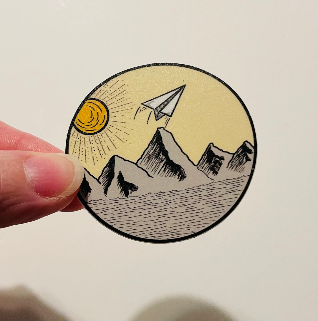 Flight Vinyl Circle Sticker - Etsy