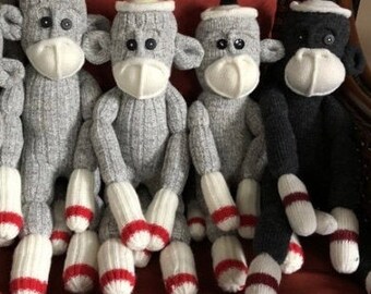Sock Monkey Doll - Etsy